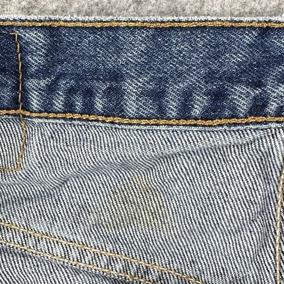 Vintage Levis 505 Jean Short Jorts Mens 40 Blue Med Wash Cut Regular Fit Y2K 7" - Picture 7 of 14